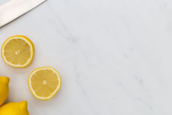 Lemons On Marble Bench