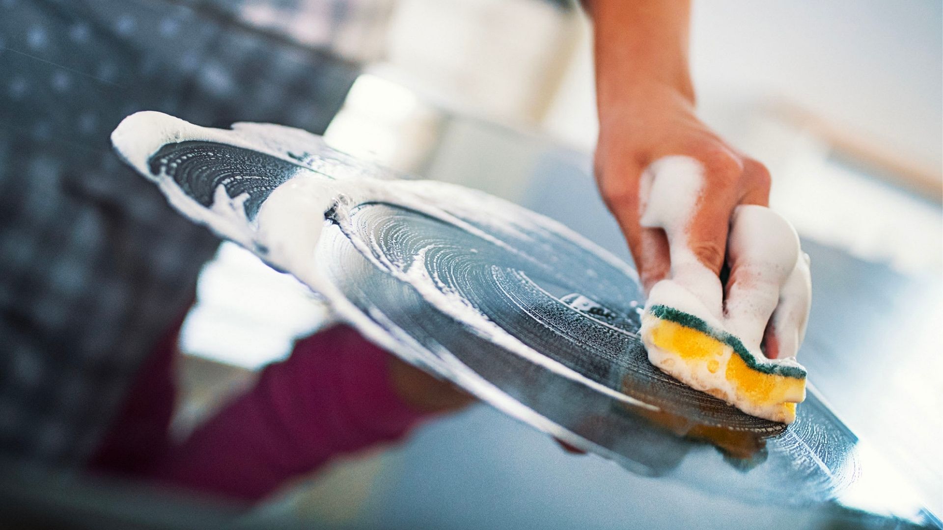 Sponge And Soap Cleaning Benchtop